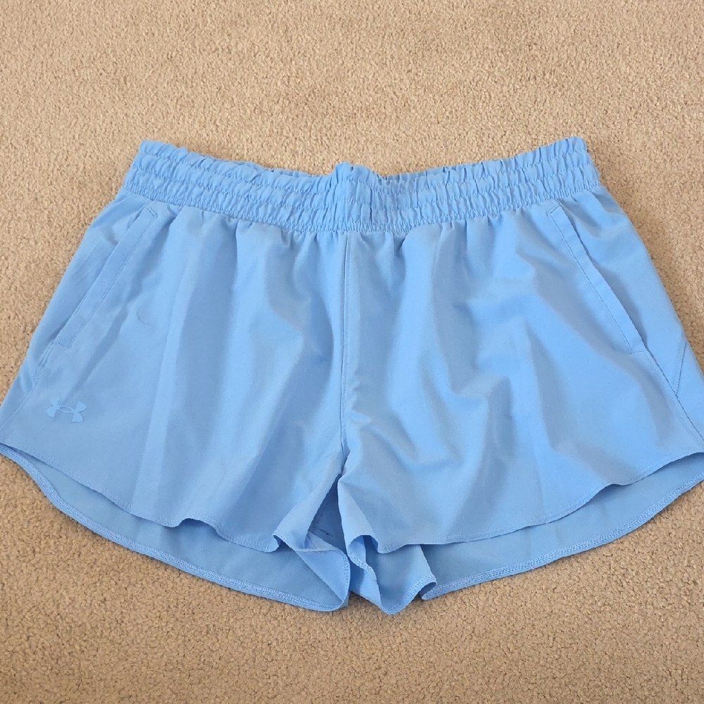 Under Armour Women's Sky Blue Athletic Shorts, Women's Size XL